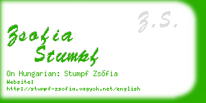 zsofia stumpf business card