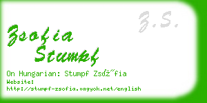 zsofia stumpf business card